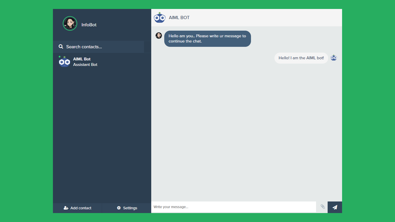 AI Chatbot example 2